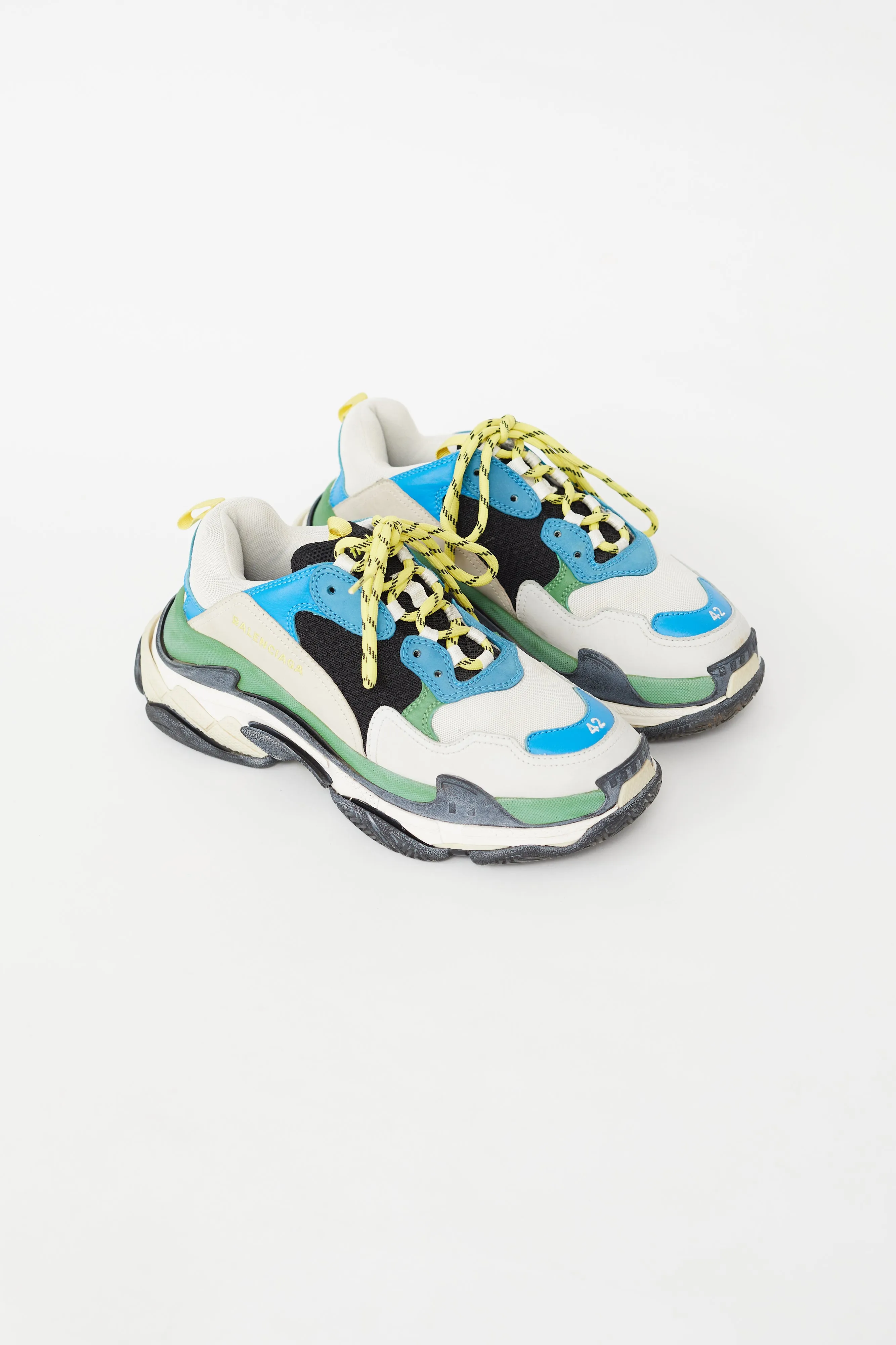 Blue & Multi Triple S Chunky Sneaker