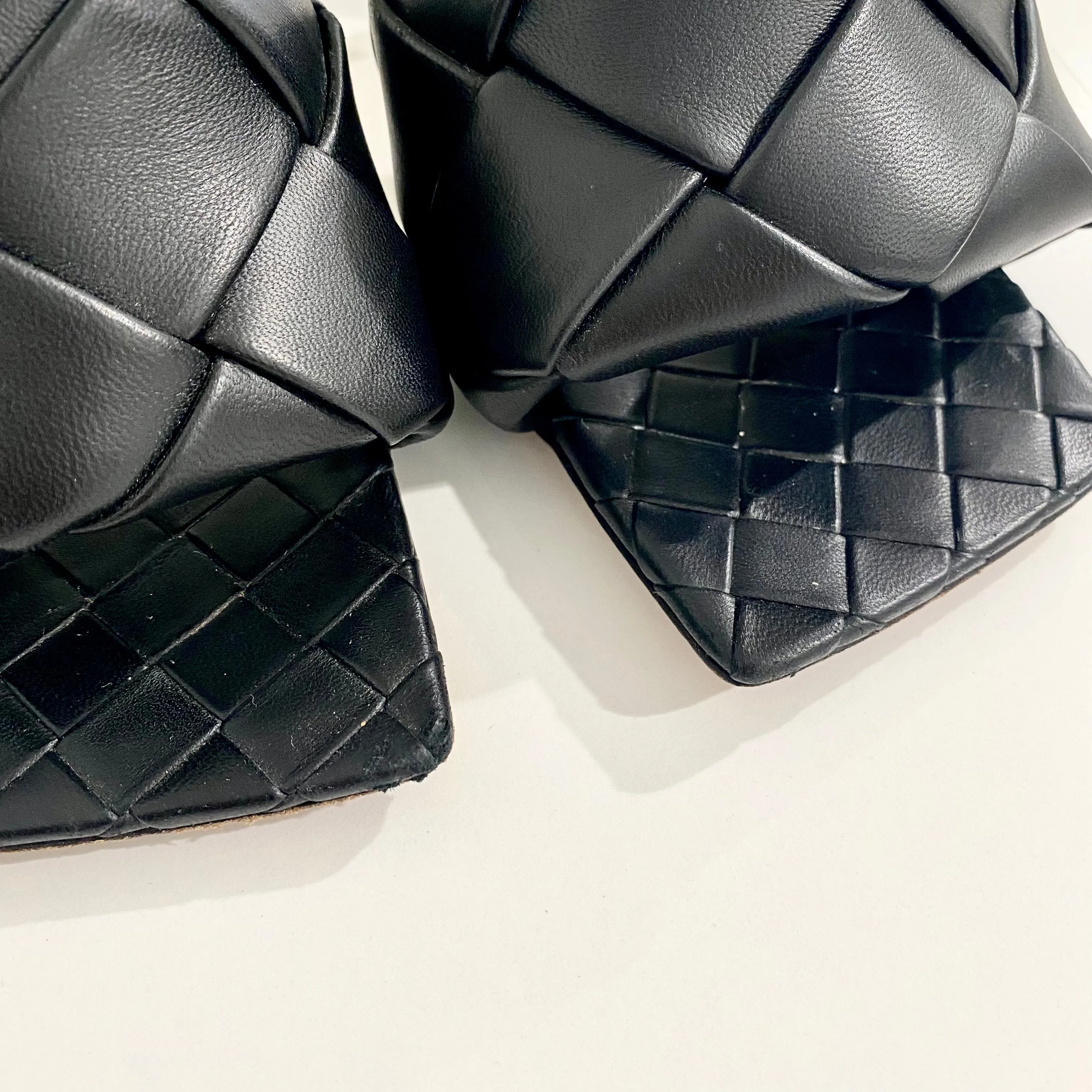 Bottega Veneta Black Lido Heeled Sandals