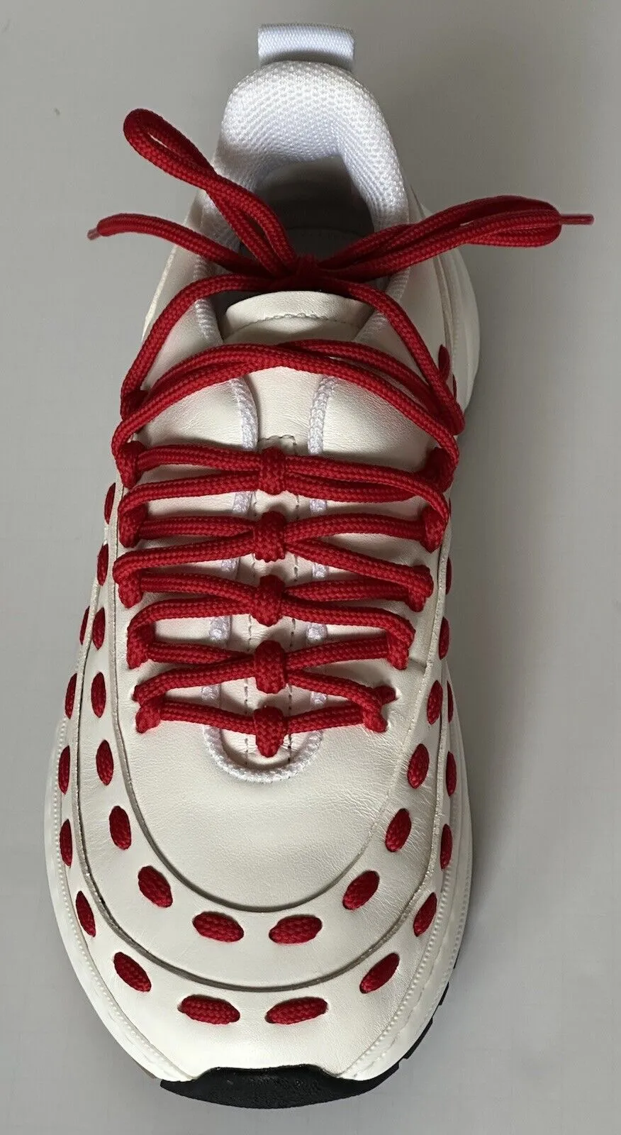 Bottega Veneta Mens Leather White/Red Sneakers 8.5 US (41.5 Eu) 578305 NIB $990