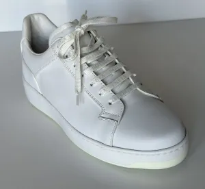 Bottega Veneta Men's White Calf Leather Sneakers 6 US (39) 578298 9122 NIB $690