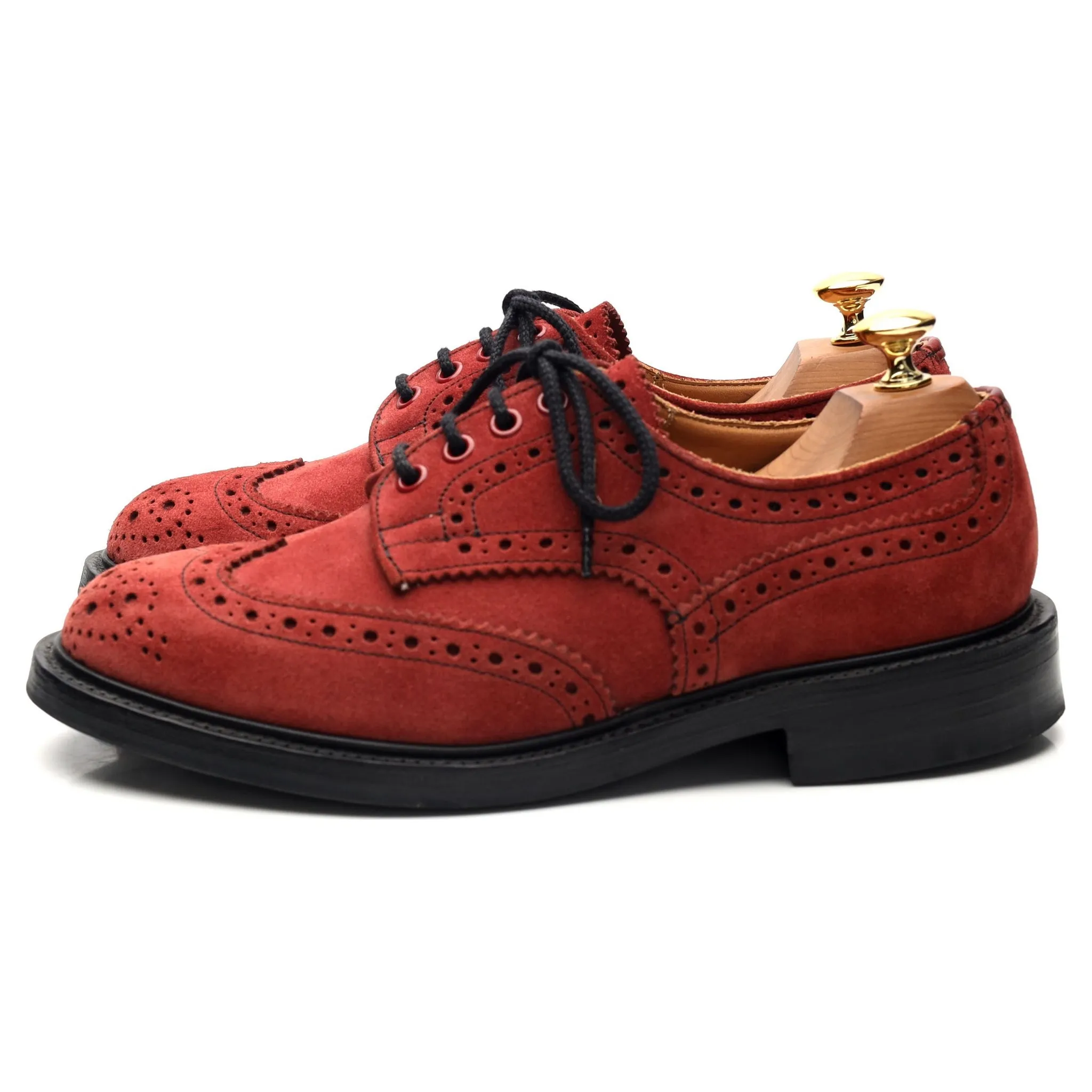 'Bourton' Red Suede Derby Brogues UK 6