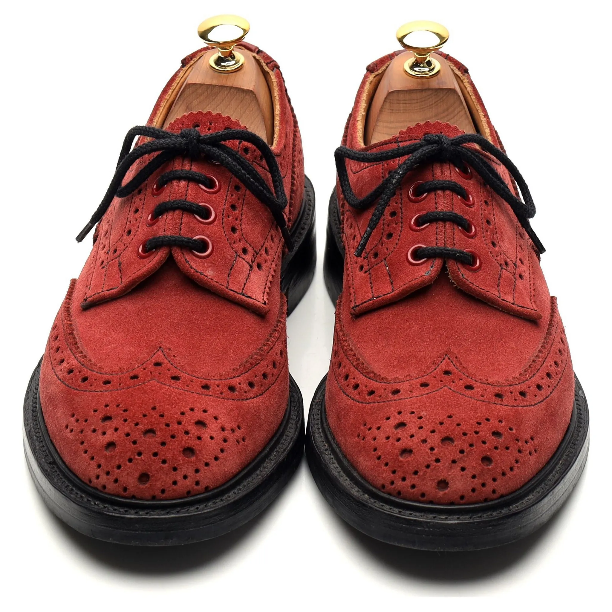 'Bourton' Red Suede Derby Brogues UK 6