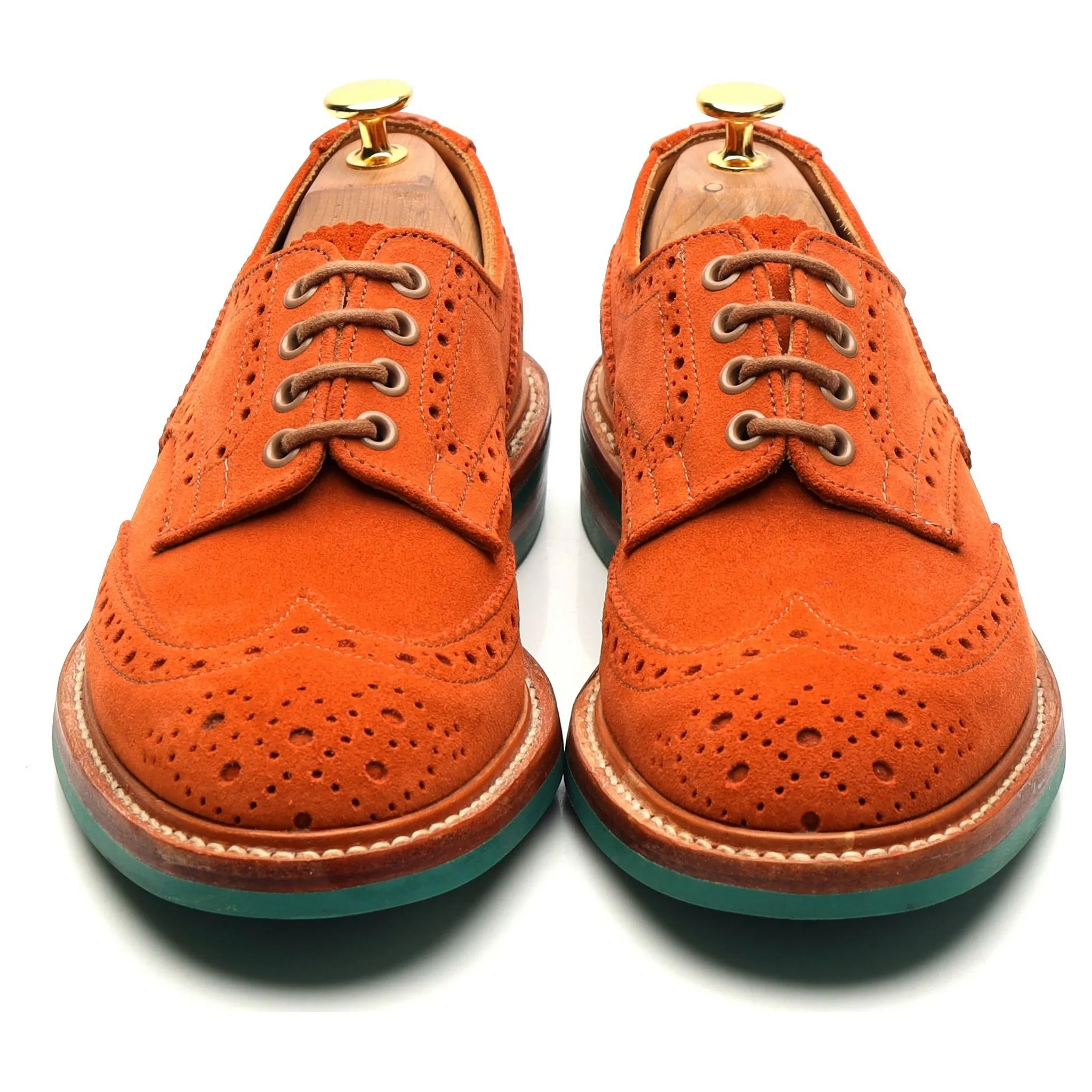 'Bourton' Tan Brown Suede Derby Brogues UK 5.5