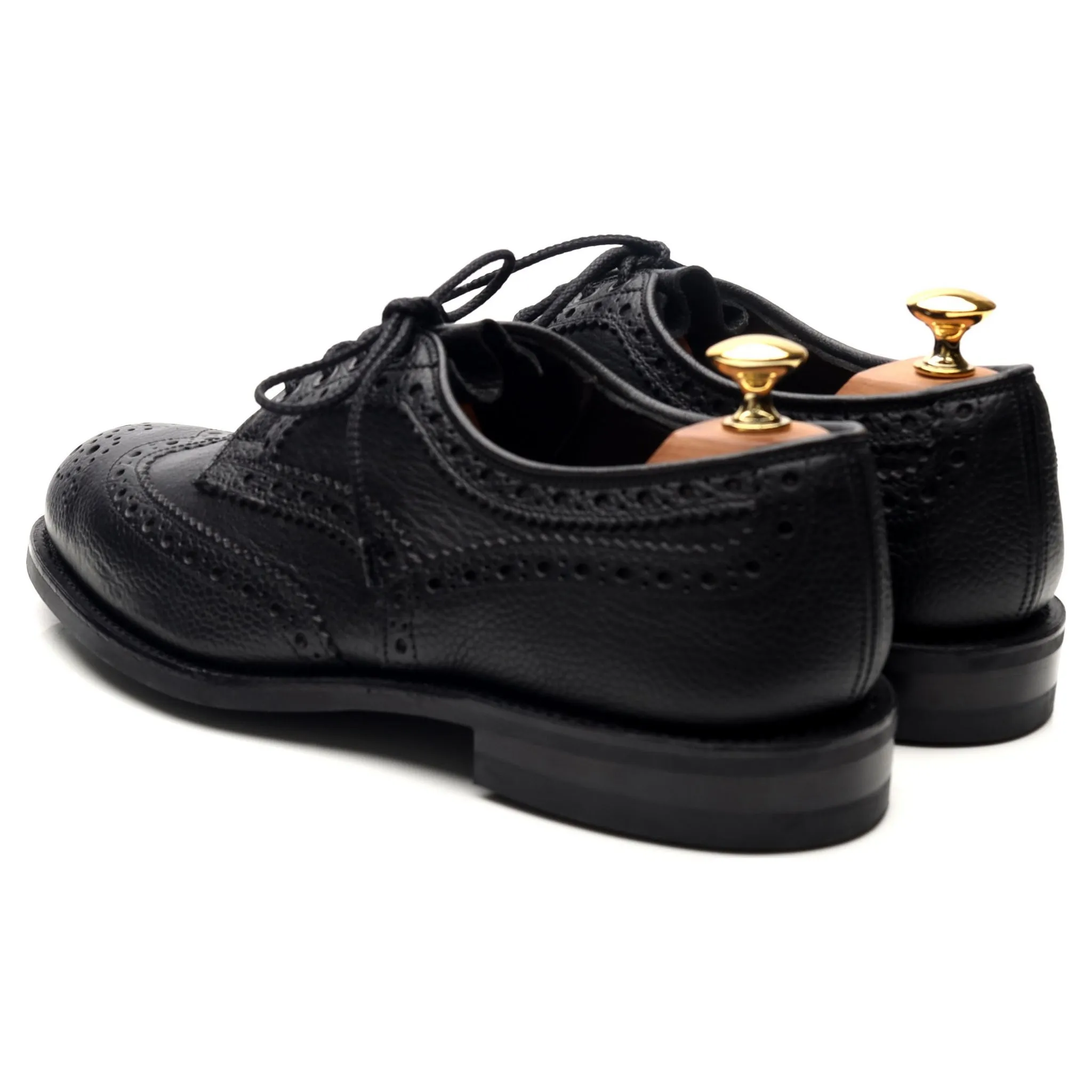 'Bowood' Black Leather Derby Brogues UK 6.5