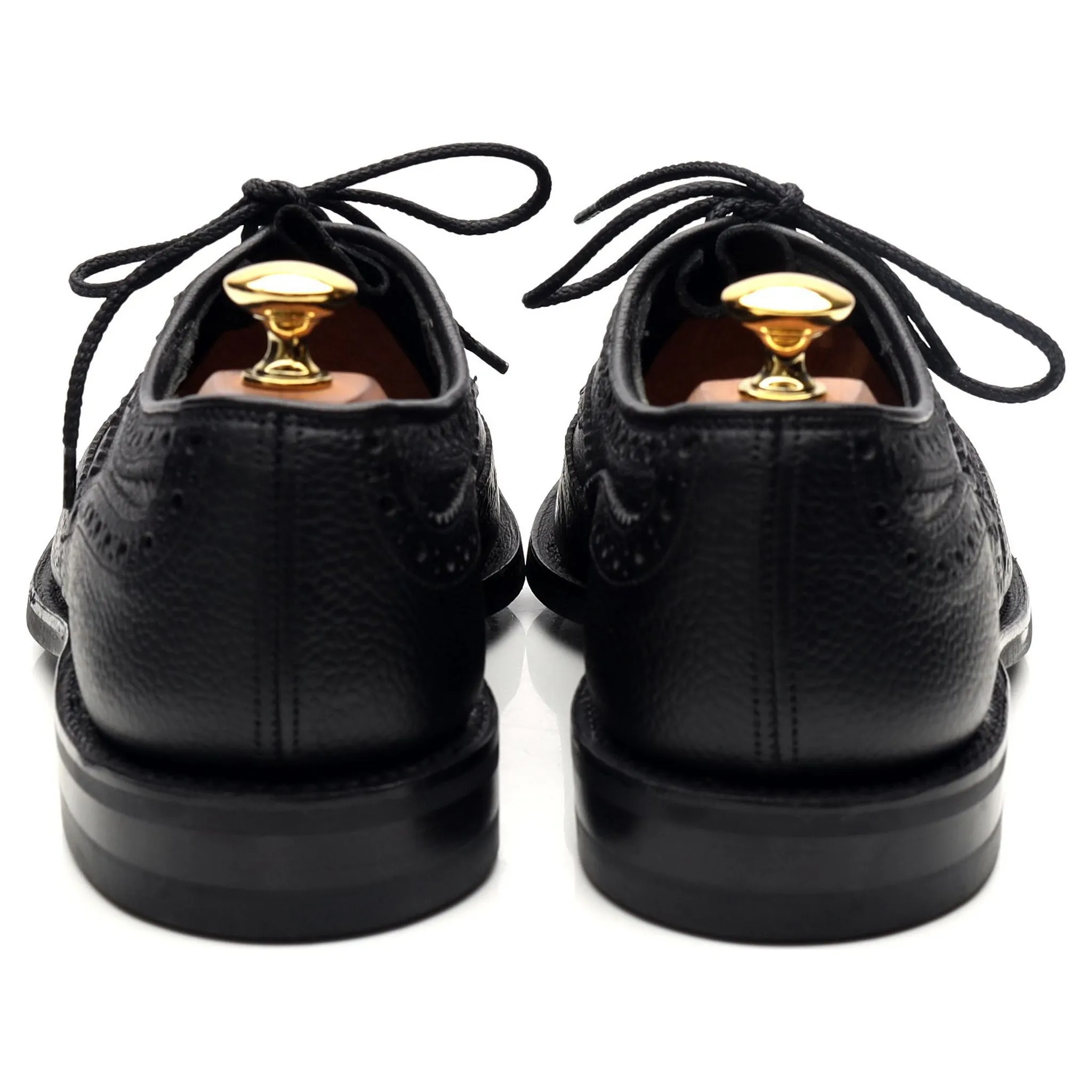 'Bowood' Black Leather Derby Brogues UK 6.5