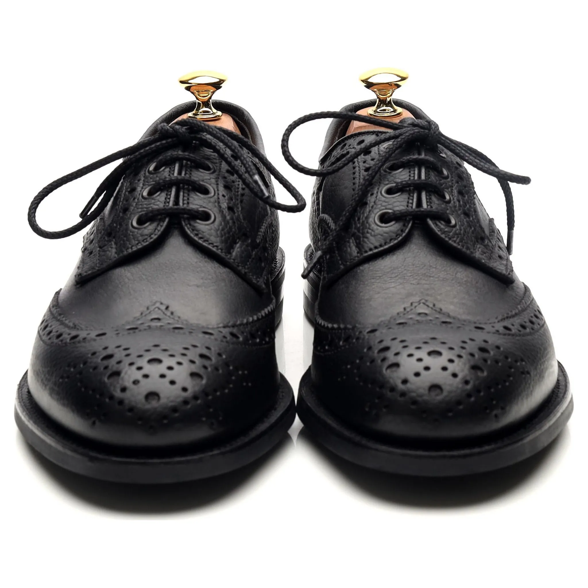 'Bowood' Black Leather Derby Brogues UK 6.5