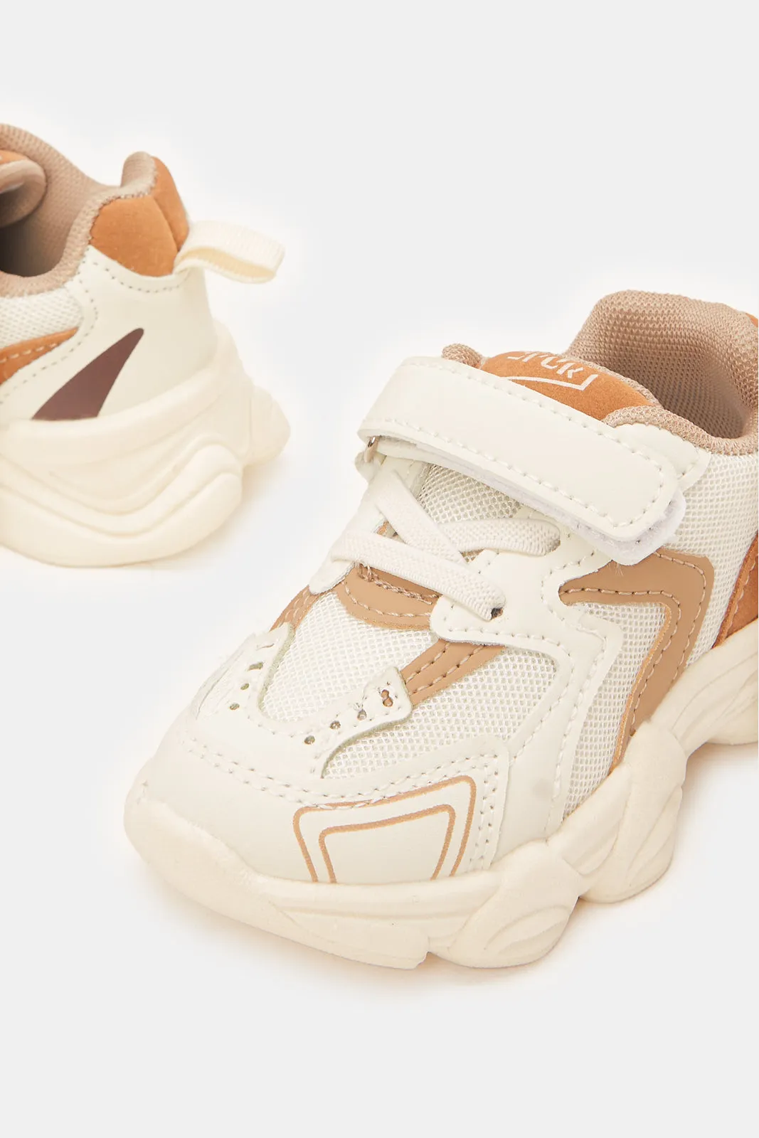 Boys Beige Chunky Trainer