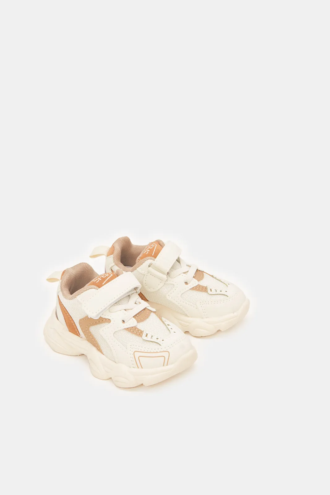 Boys Beige Chunky Trainer