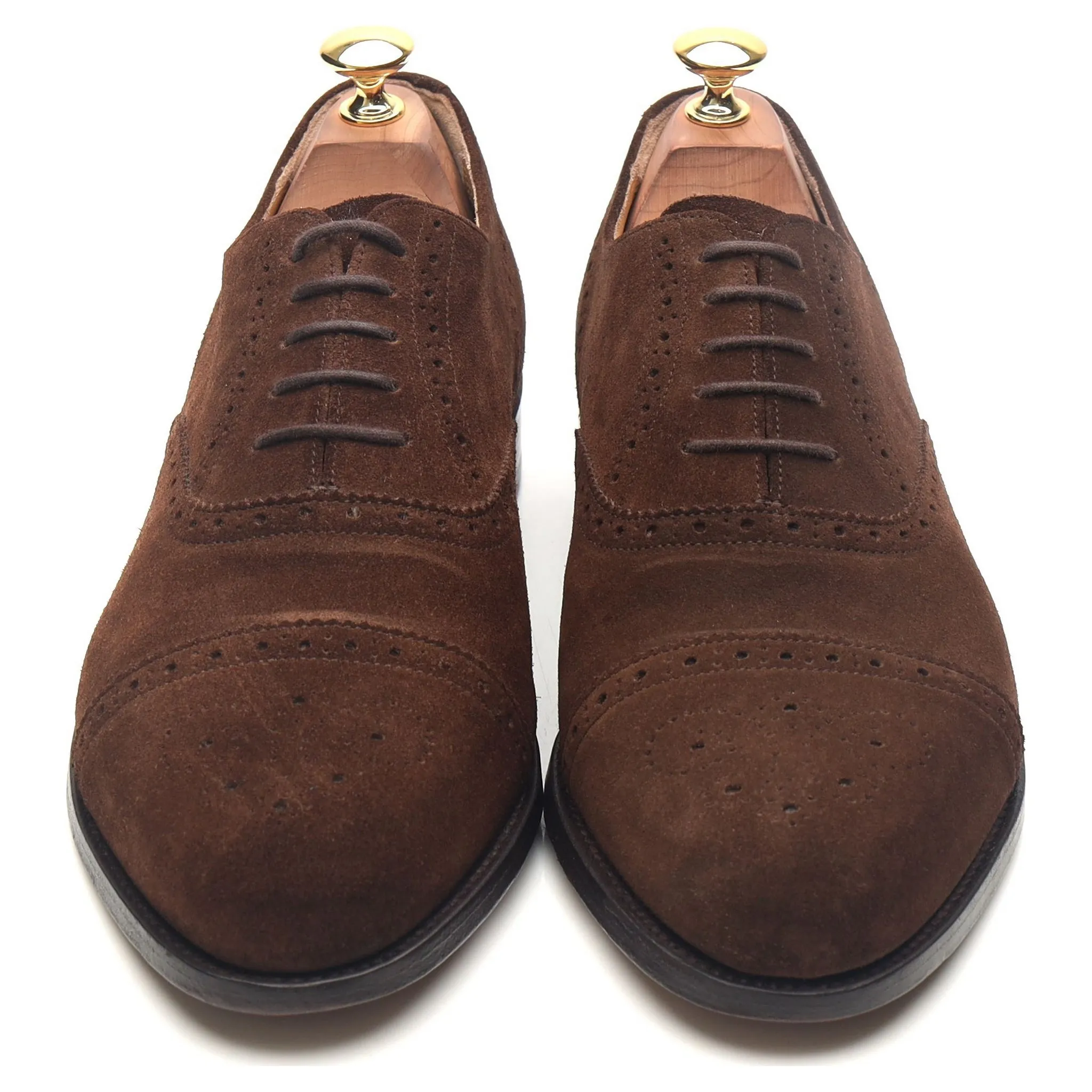 Brown Suede Oxford Semi Brogues UK 8.5 G