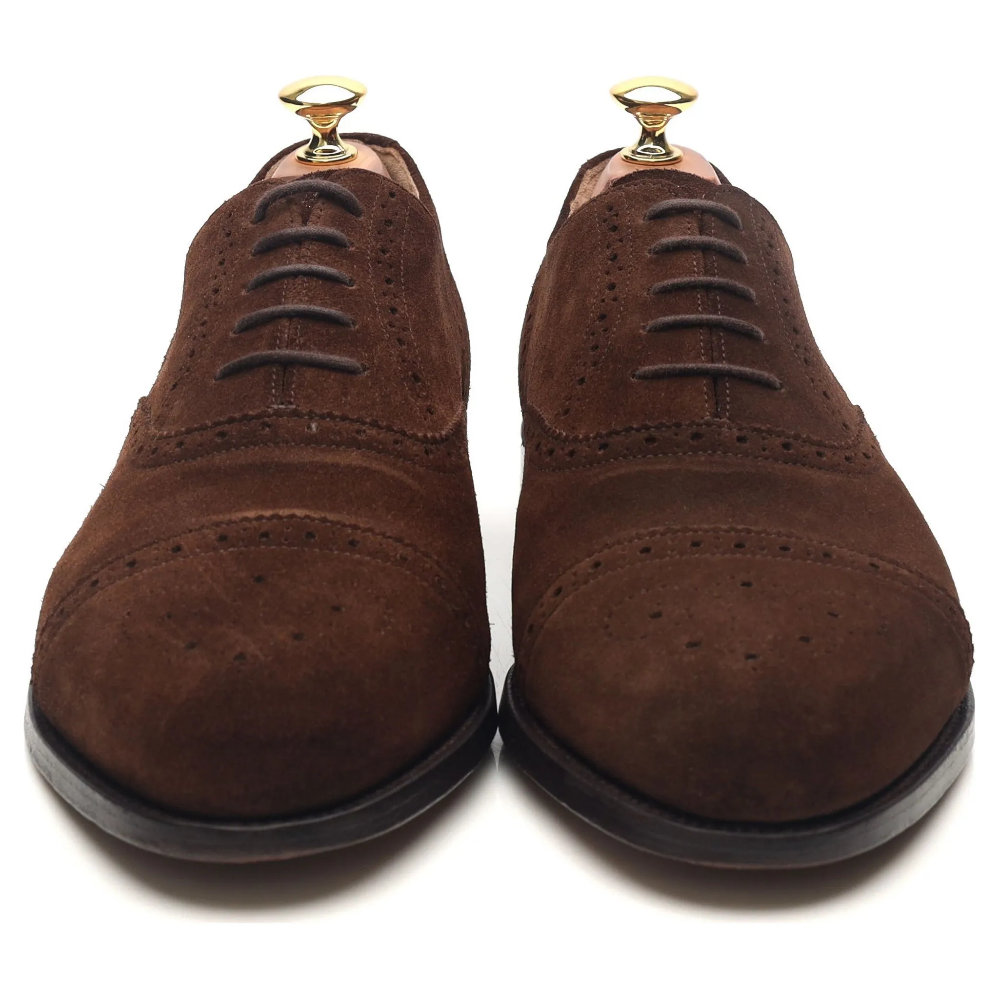 Brown Suede Oxford Semi Brogues UK 8.5 G