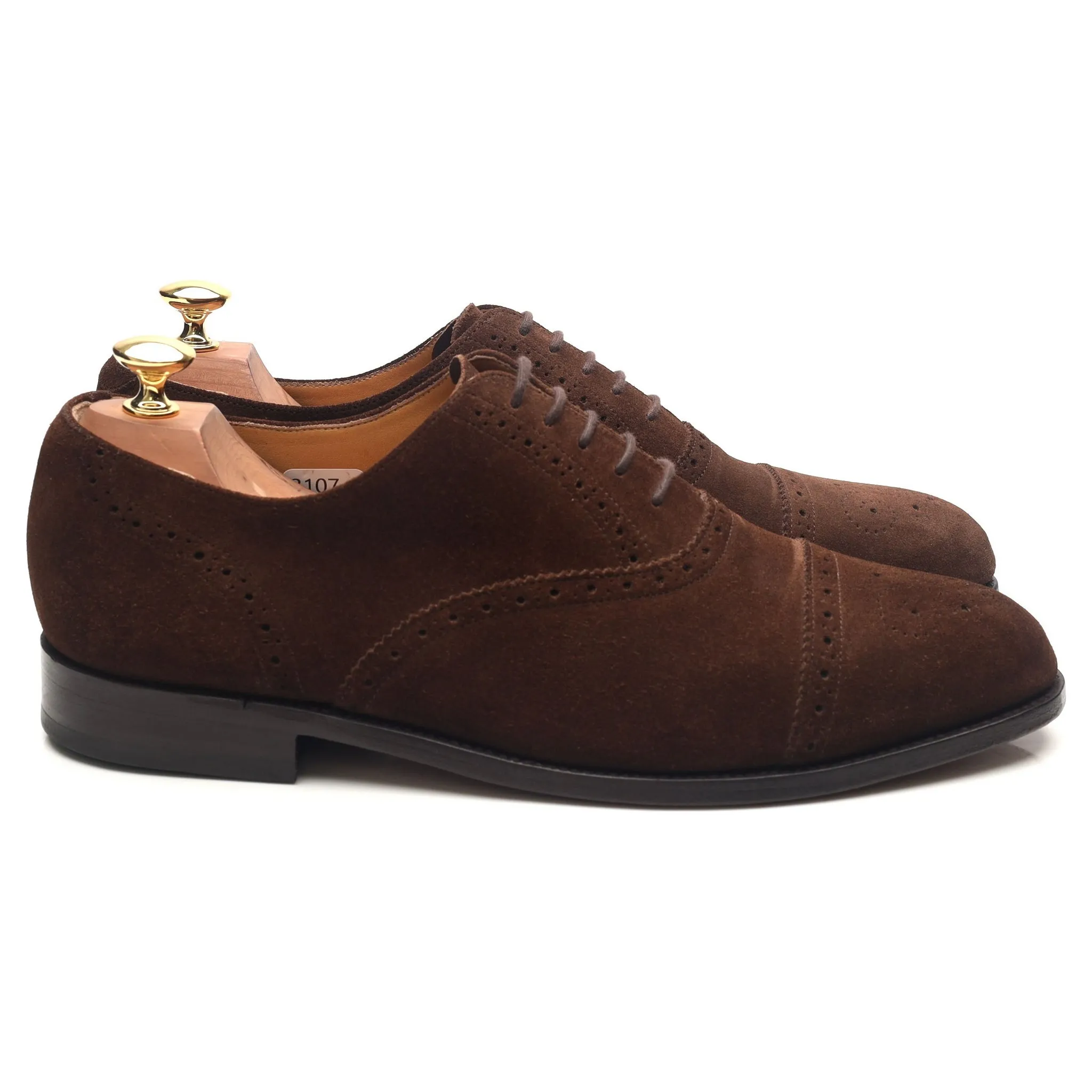 Brown Suede Oxford Semi Brogues UK 8.5 G