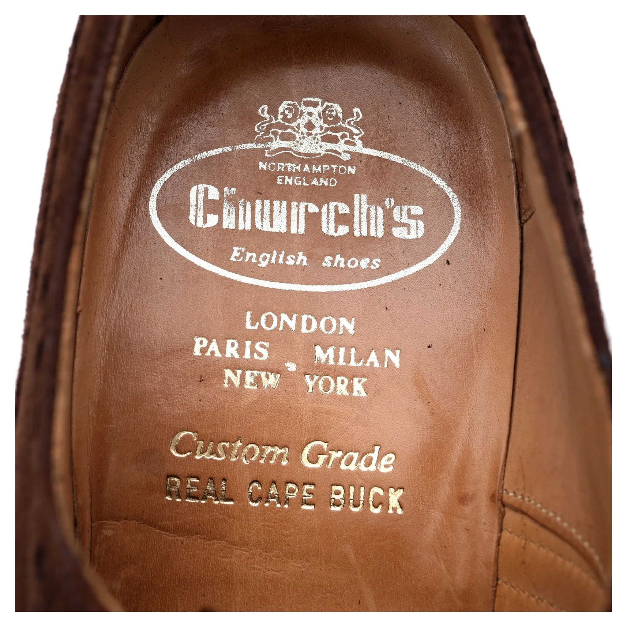 'Buck' Brown Suede Brogues UK 8.5 F