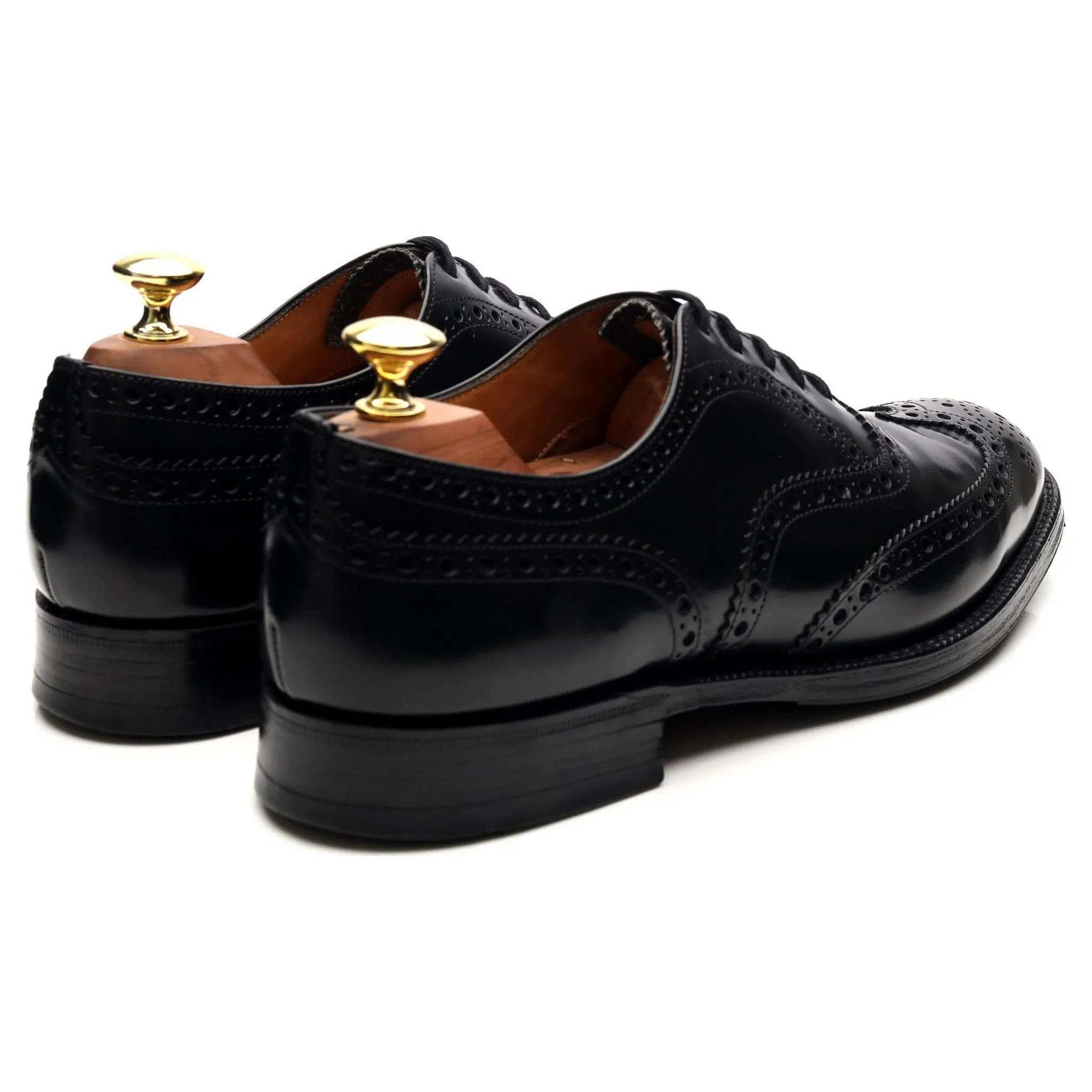 'Burwood' Black Leather Brogues UK 7 F