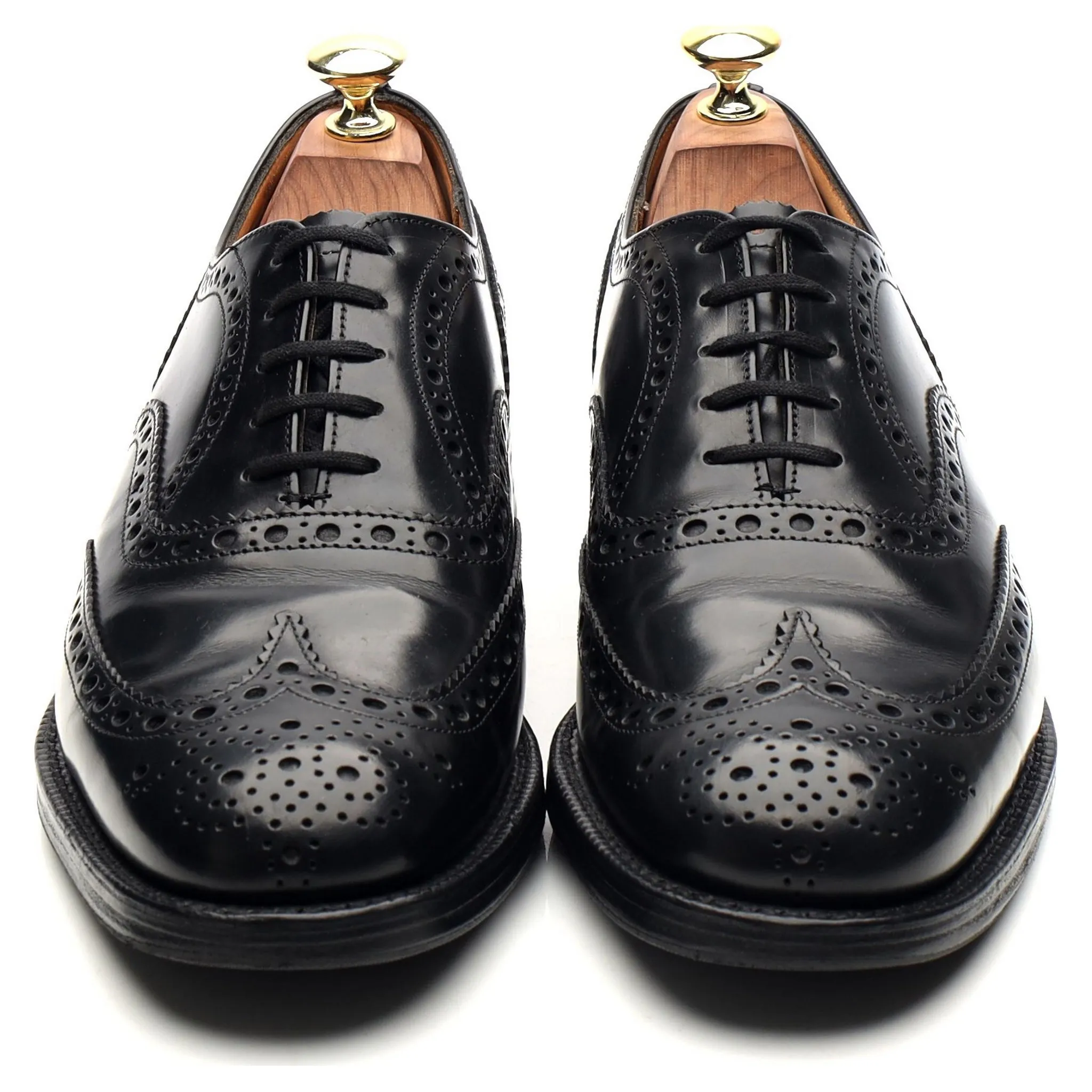 'Burwood' Black Leather Brogues UK 7 F