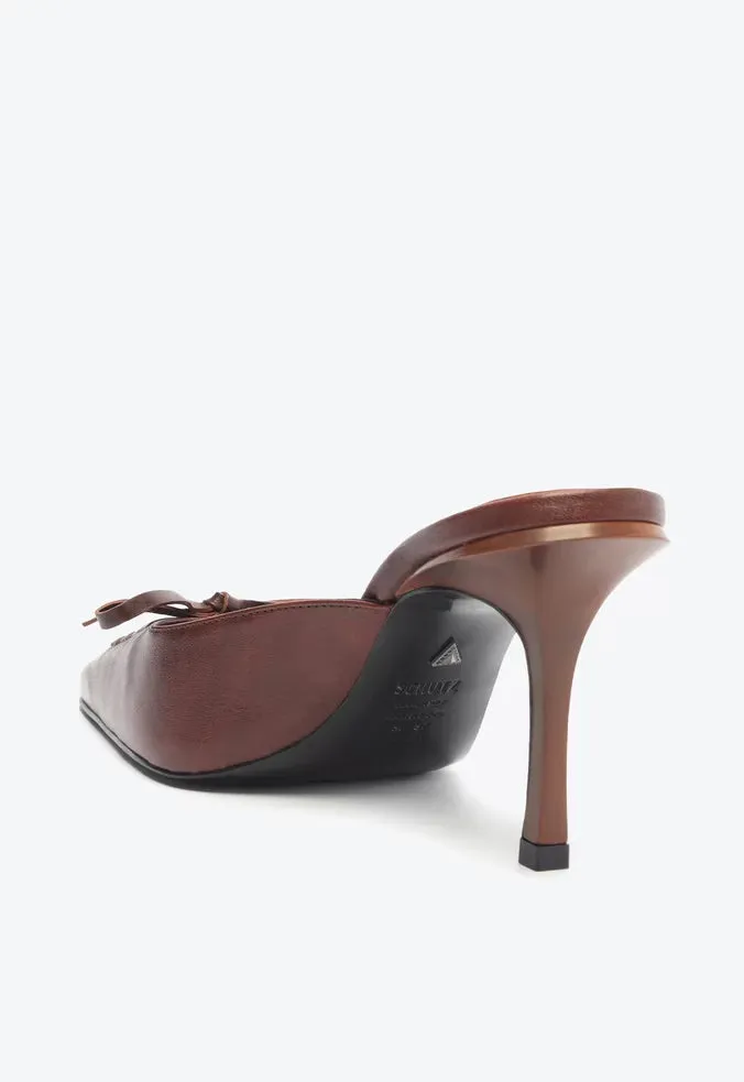 Cady Leather Mule - Brown