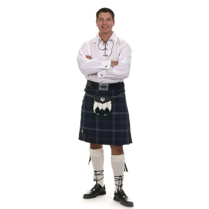 Casual 8 Yard Kilt Outfit - 10 Piece Package