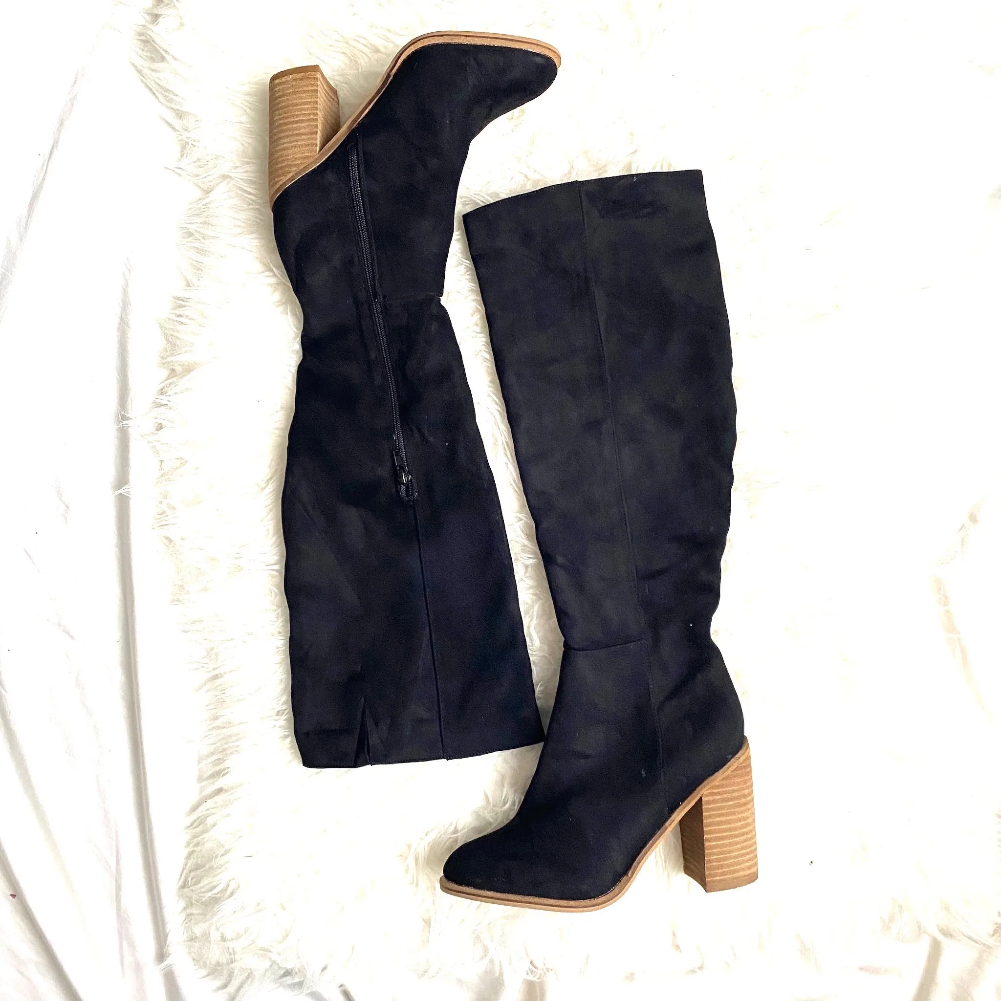 Ccocci Black Suede Boots- Size 7.5