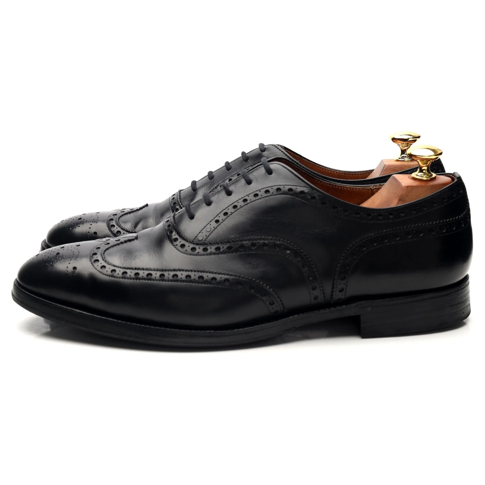 'Chetwynd' Black Leather Oxford Brogues UK 9.5 F