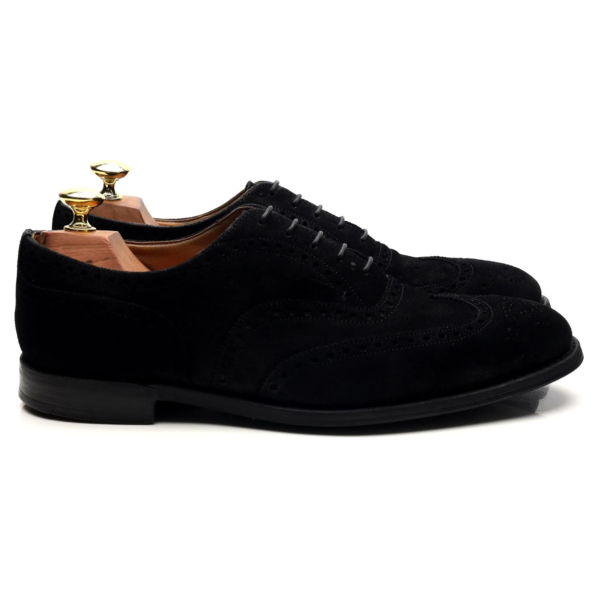 'Chetwynd' Black Suede Oxford Brogues UK 7 F