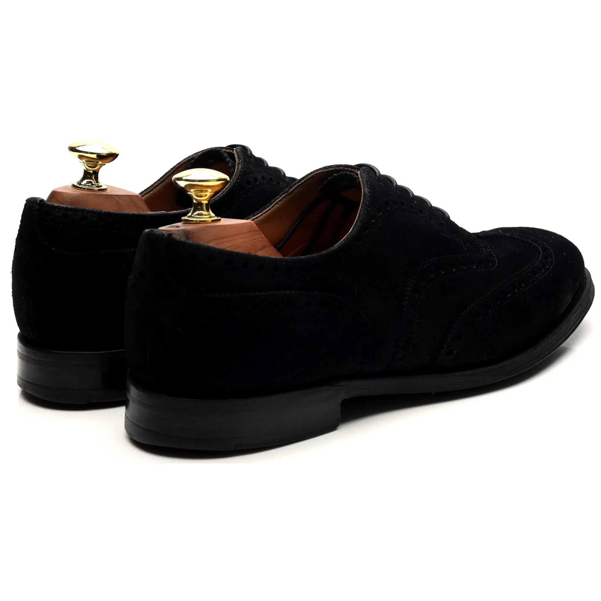 'Chetwynd' Black Suede Oxford Brogues UK 7 F