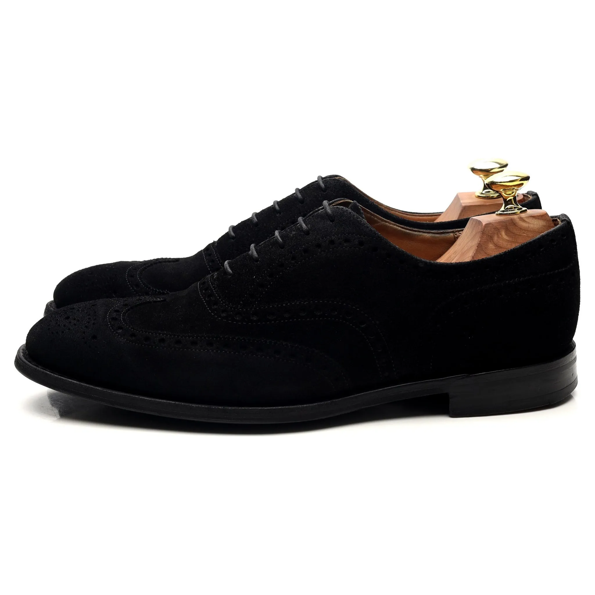 'Chetwynd' Black Suede Oxford Brogues UK 7 F