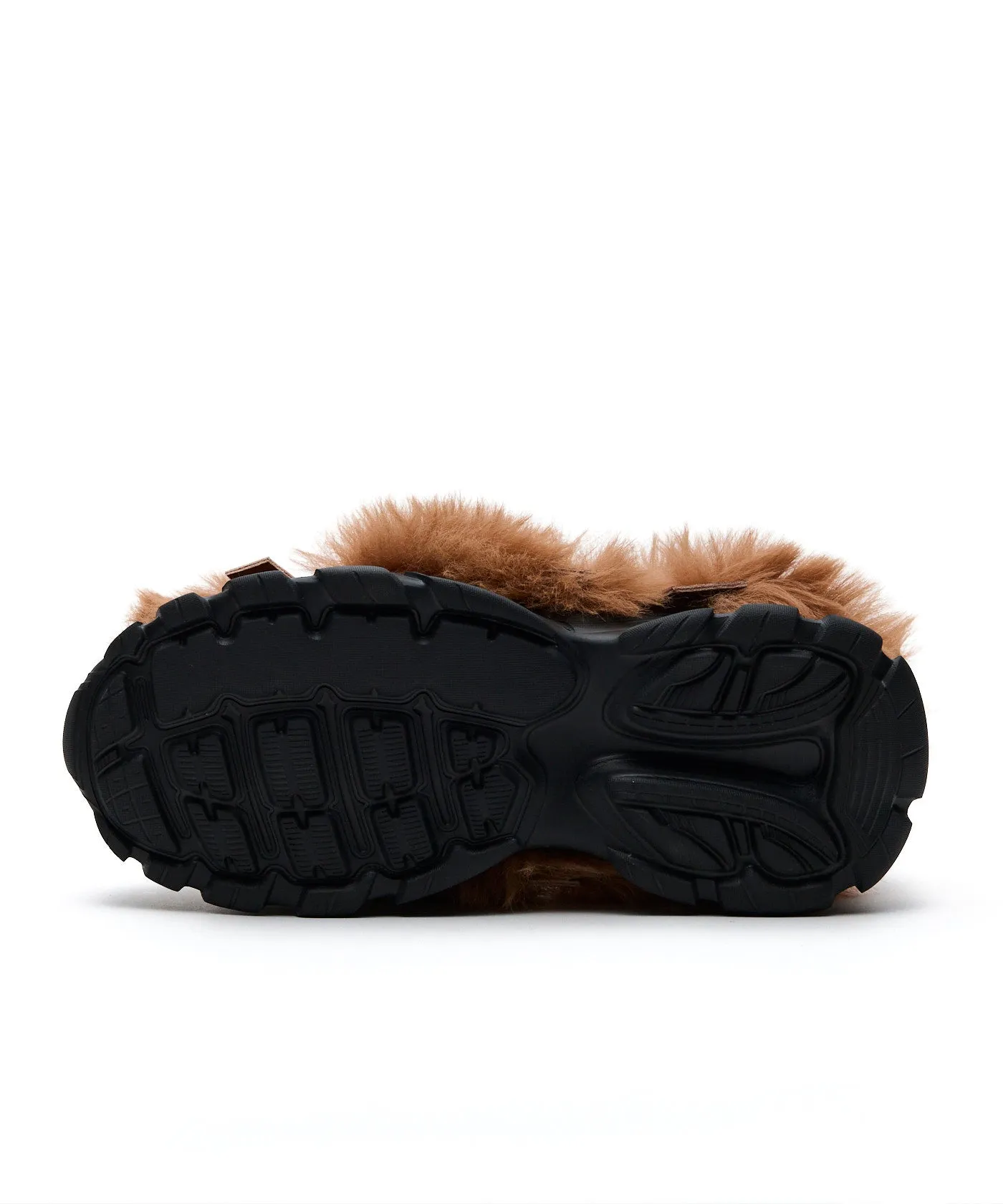 Chunky Fur Sneakers - Camel