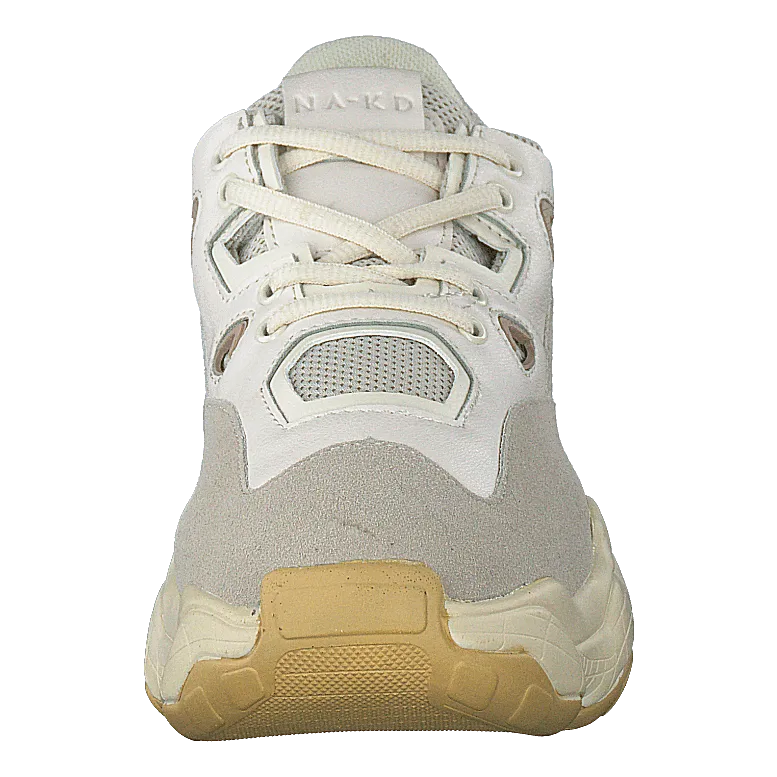 Chunky Graphic Sole Trainers Nude