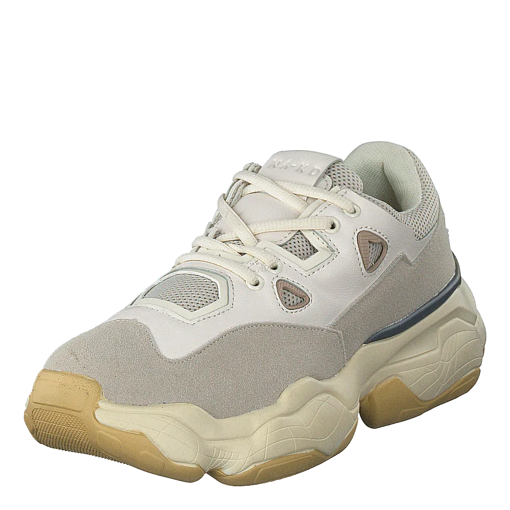 Chunky Graphic Sole Trainers Nude