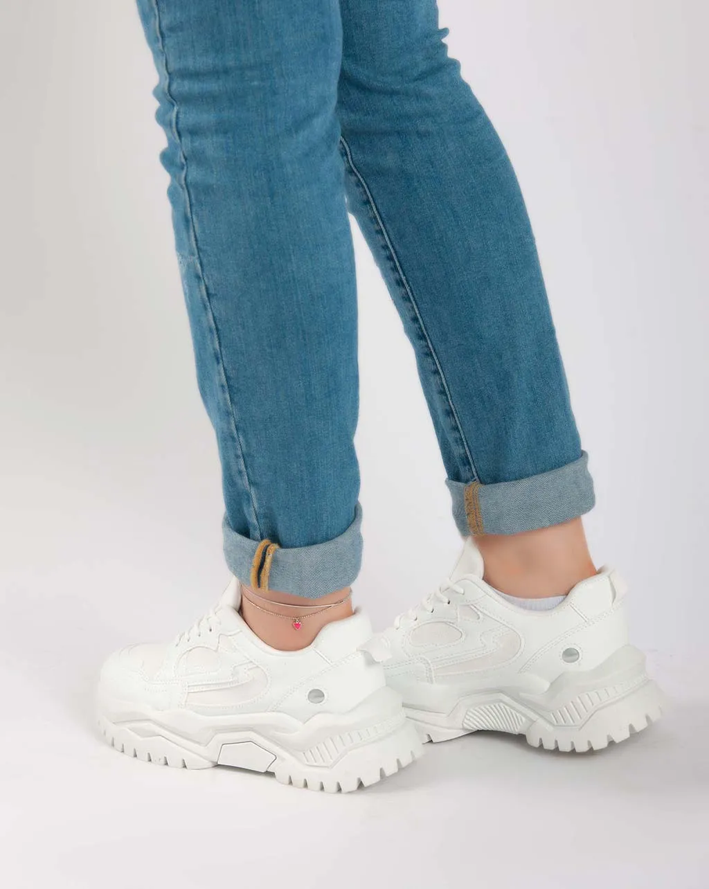 Chunky High Sneakers - White