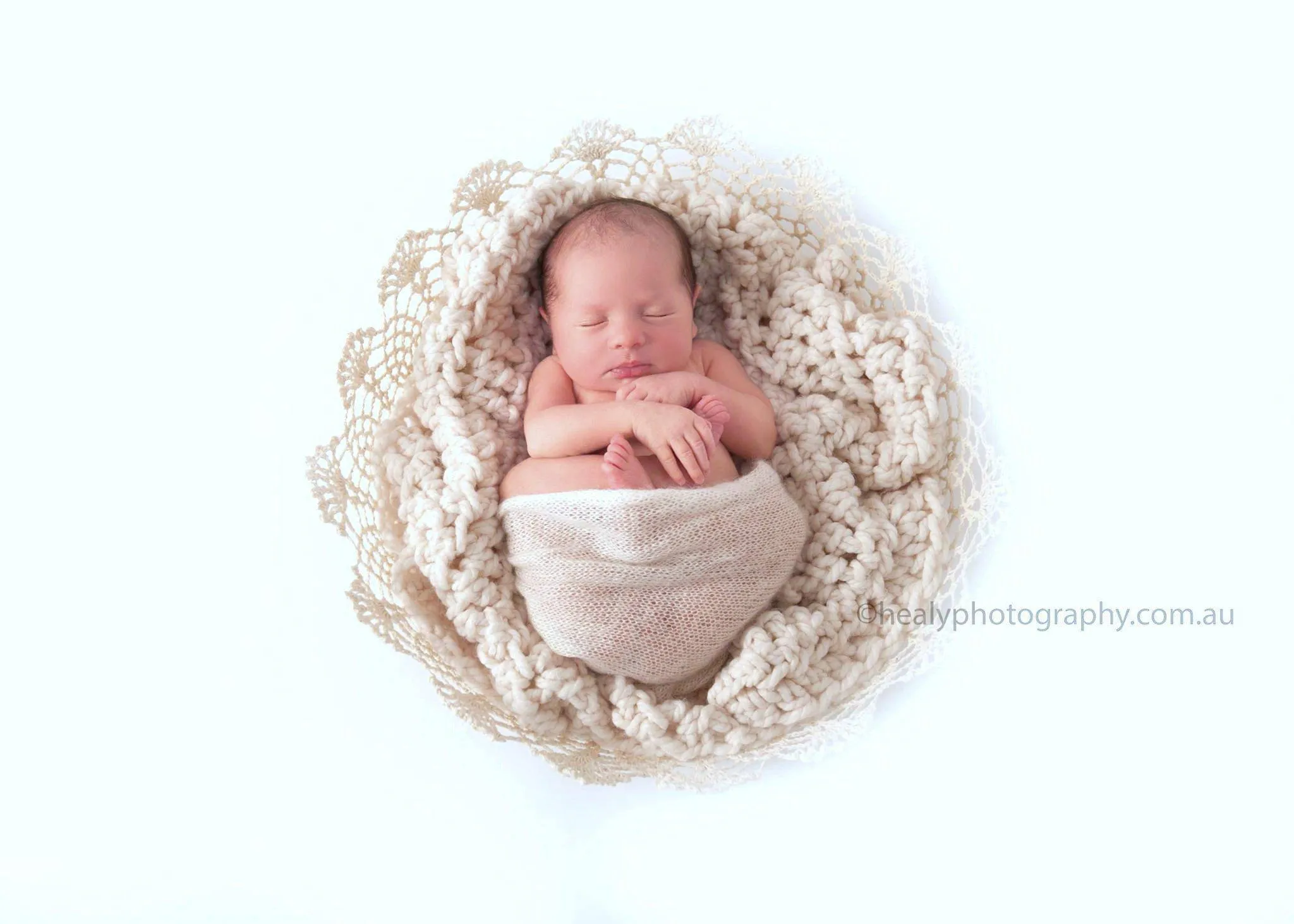 Chunky Light Cream Baby Blanket