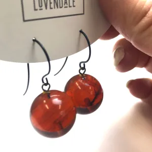 Chunky Tortoise Marbled Drop Earrings