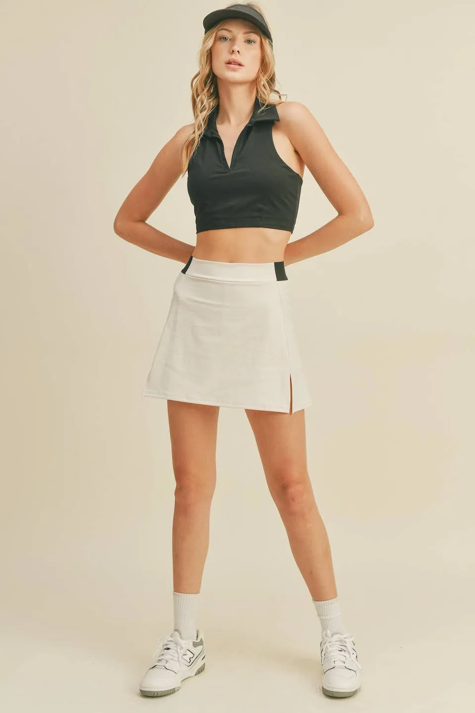 Collared Crop - Black