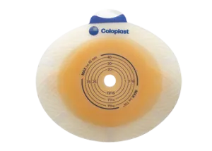 Coloplast 10031 Sensura Click Standard Wear Baseplate Flange Size 2-3/8" (60mm) Cut-To-Fit Up To 2-1/8" (55mm) Blue