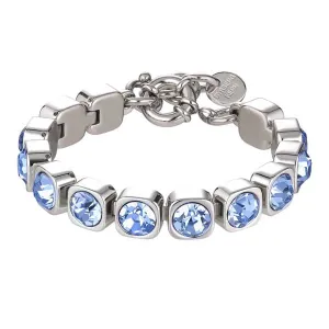 CONIAN SHINY SILVER LIGHT BLUE BRACELET