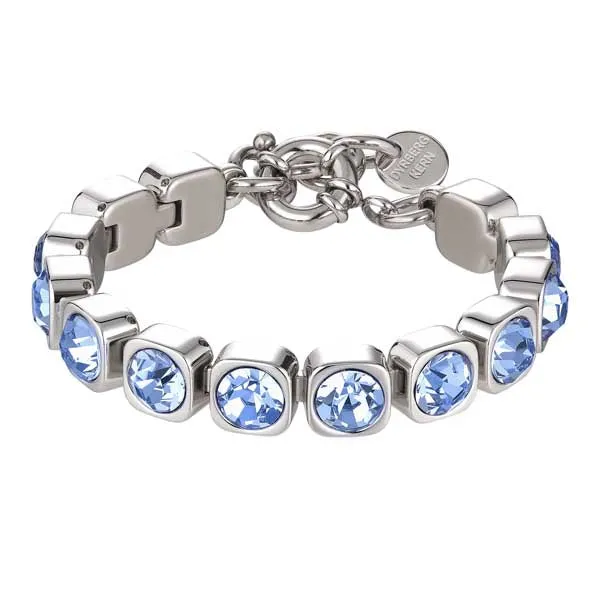 CONIAN SHINY SILVER LIGHT BLUE BRACELET