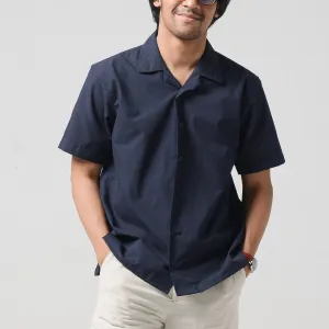 Cuban Collar Shirt Navy