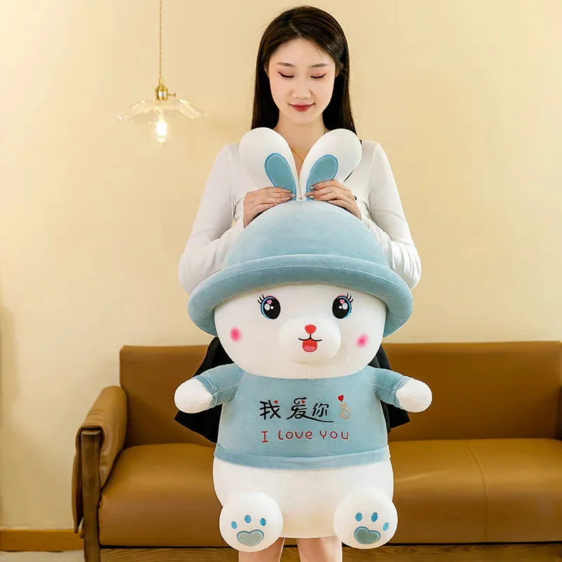 Cute Bunny Plush with I Love You Message