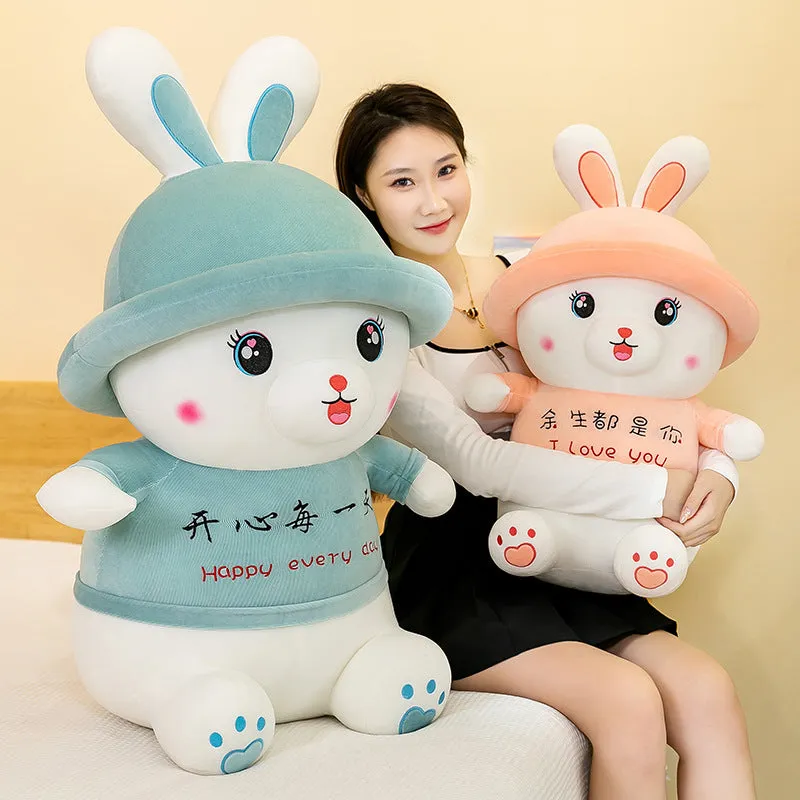 Cute Bunny Plush with I Love You Message