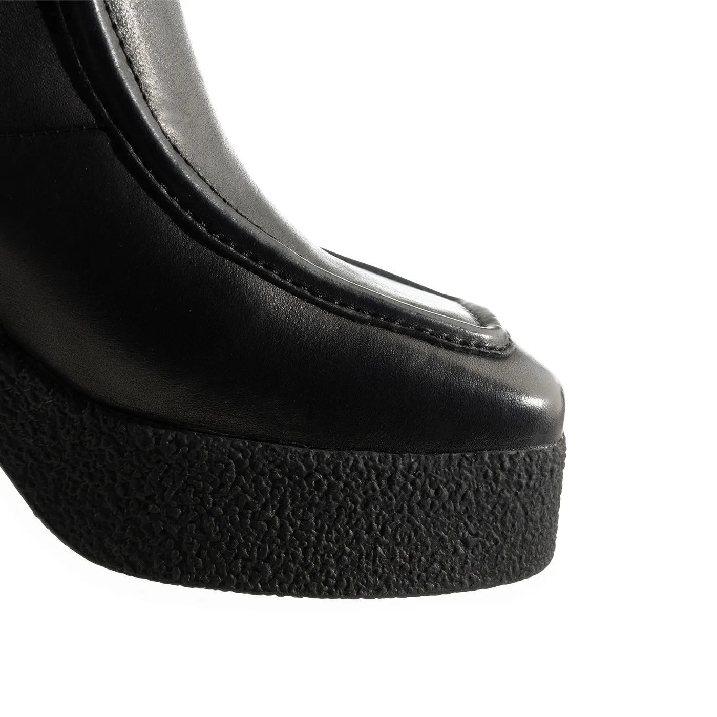 Daphni bootie leather - BLACK