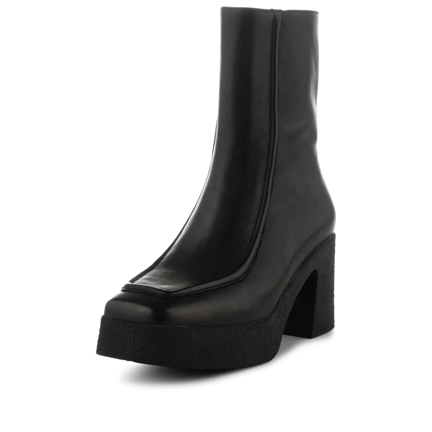 Daphni bootie leather - BLACK