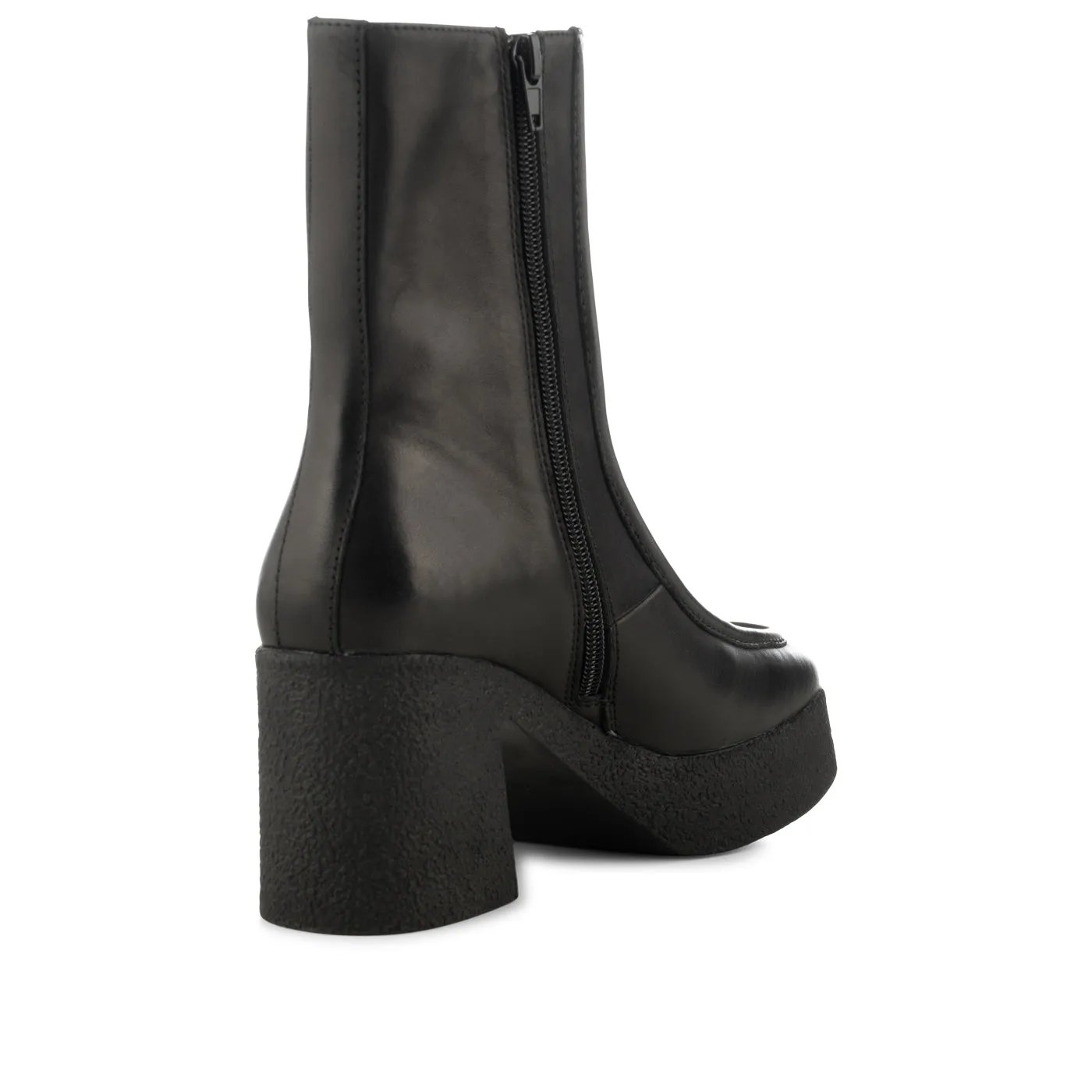 Daphni bootie leather - BLACK