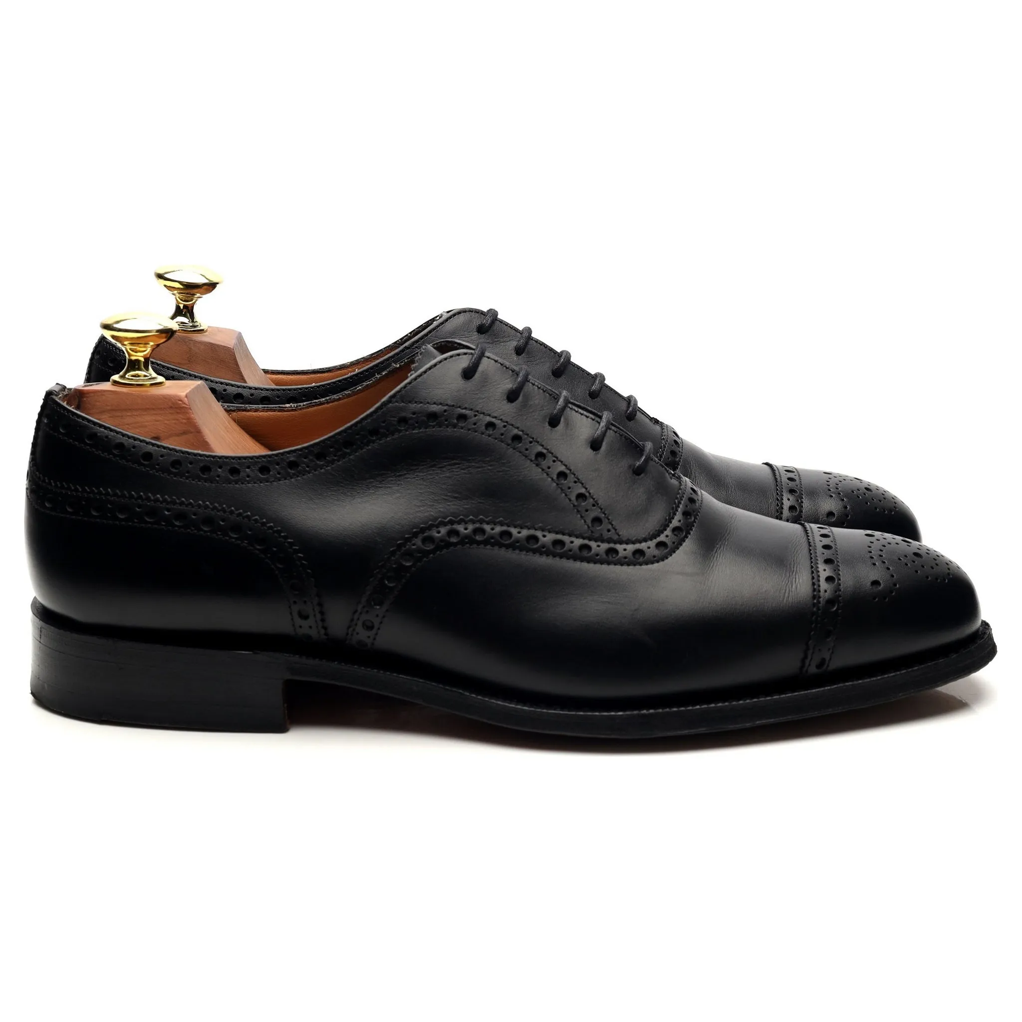 'Diplomat' Black Leather Oxford Brogues UK 7.5 G