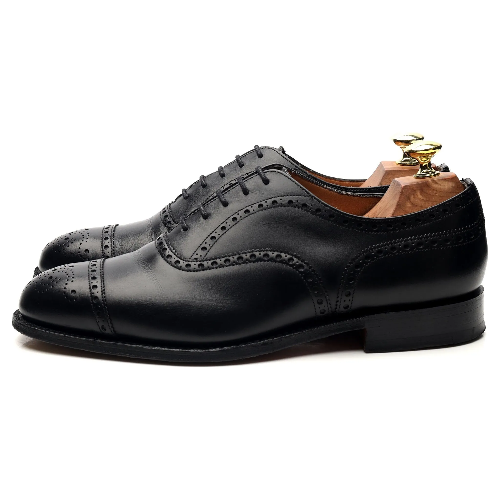 'Diplomat' Black Leather Oxford Brogues UK 7.5 G