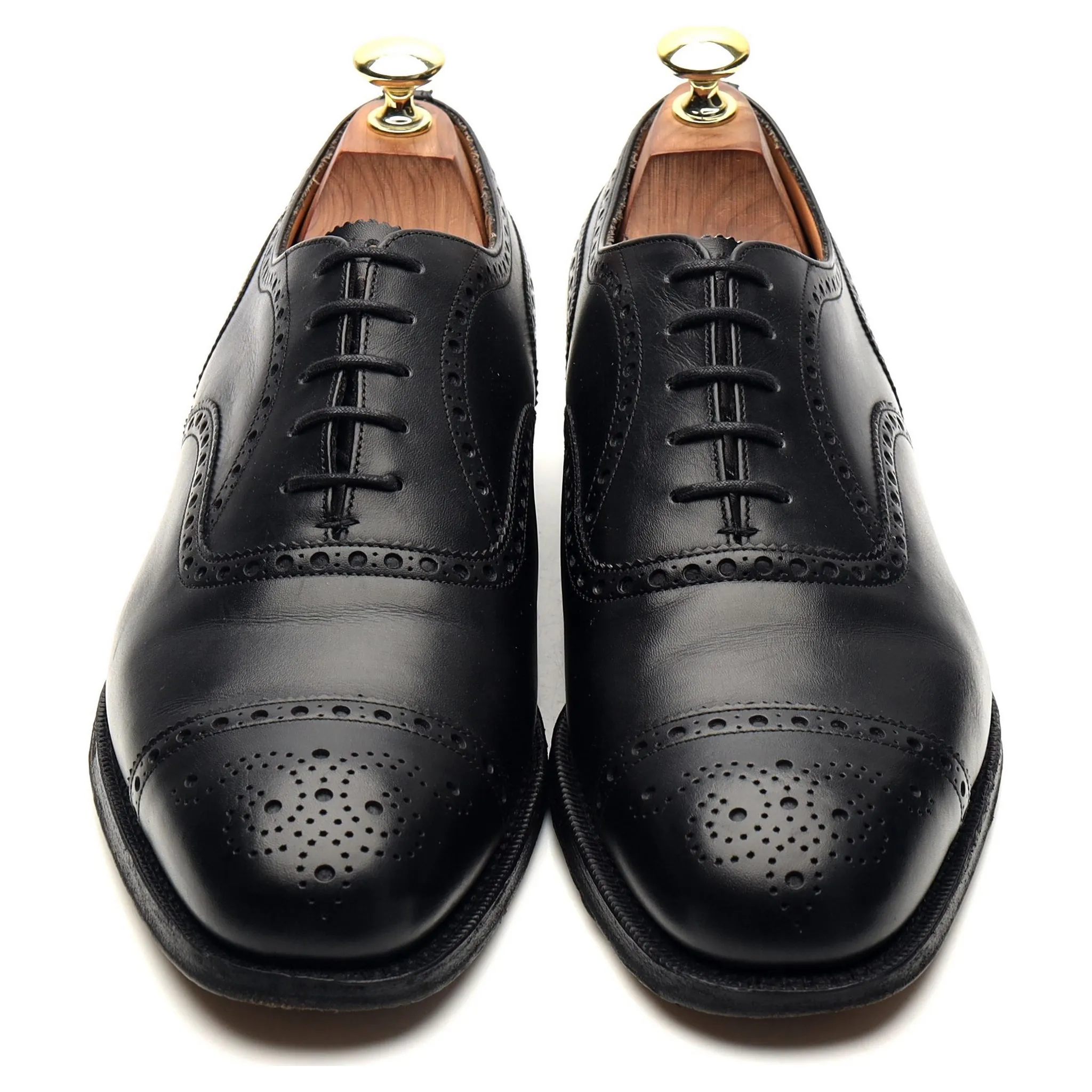 'Diplomat' Black Leather Oxford Brogues UK 7.5 G