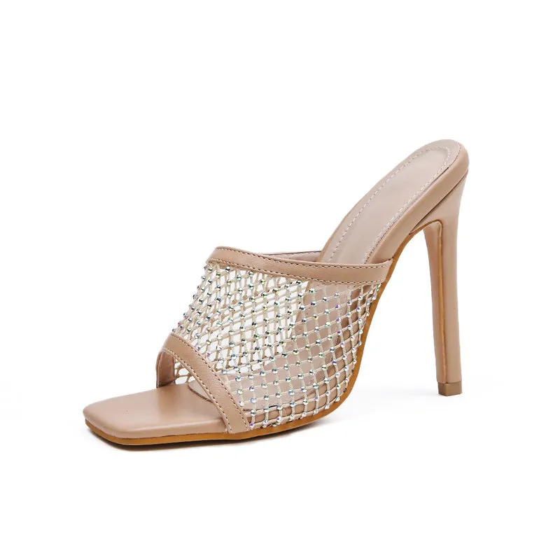 Diva Netted Square Heels