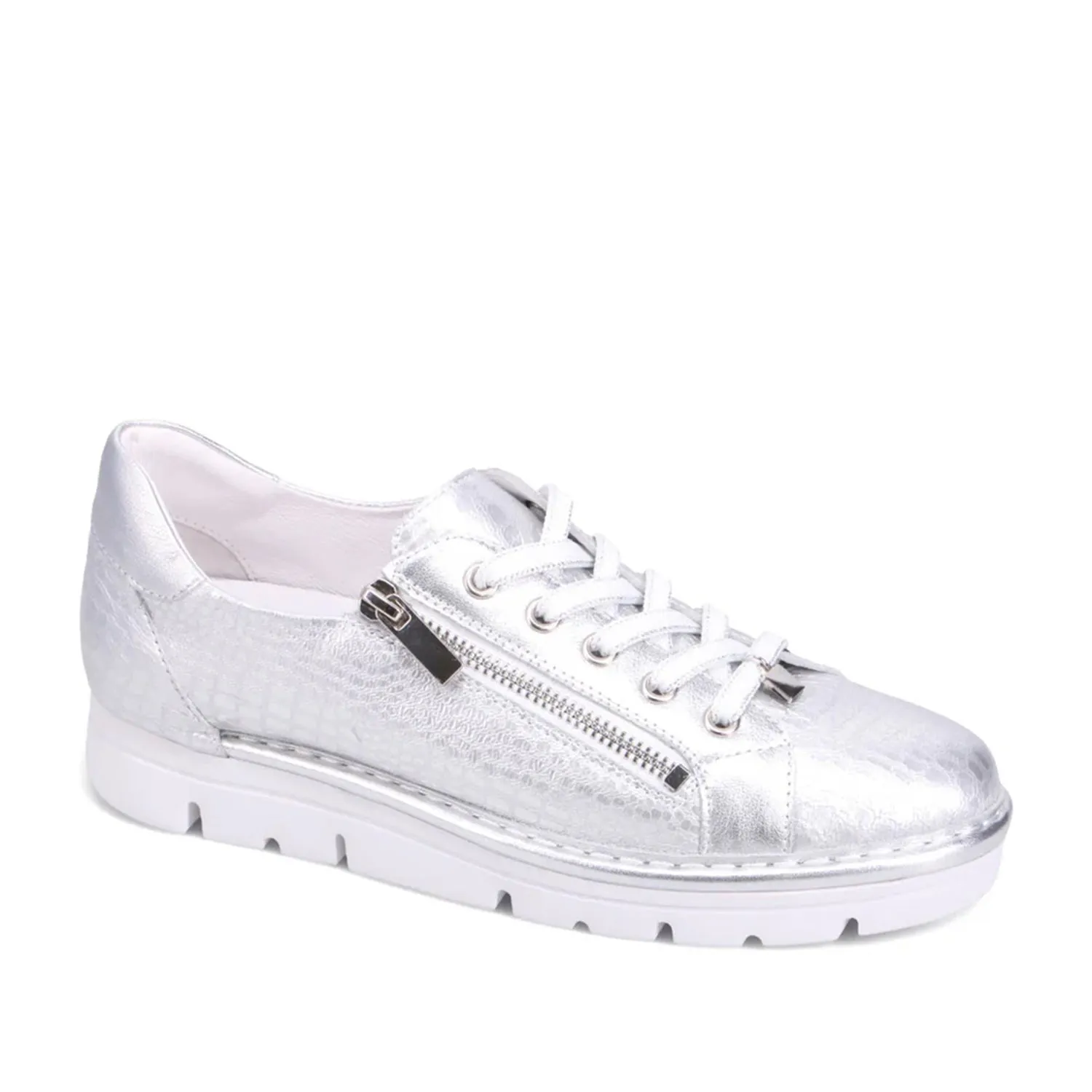 Django & Juliette Women's Elos in Silver Croc