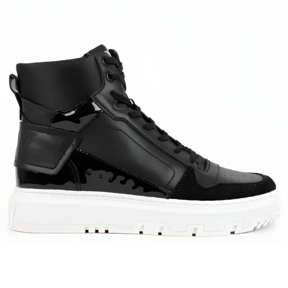 DKNY Mayzi Leather High Top Trainers Women - BLK