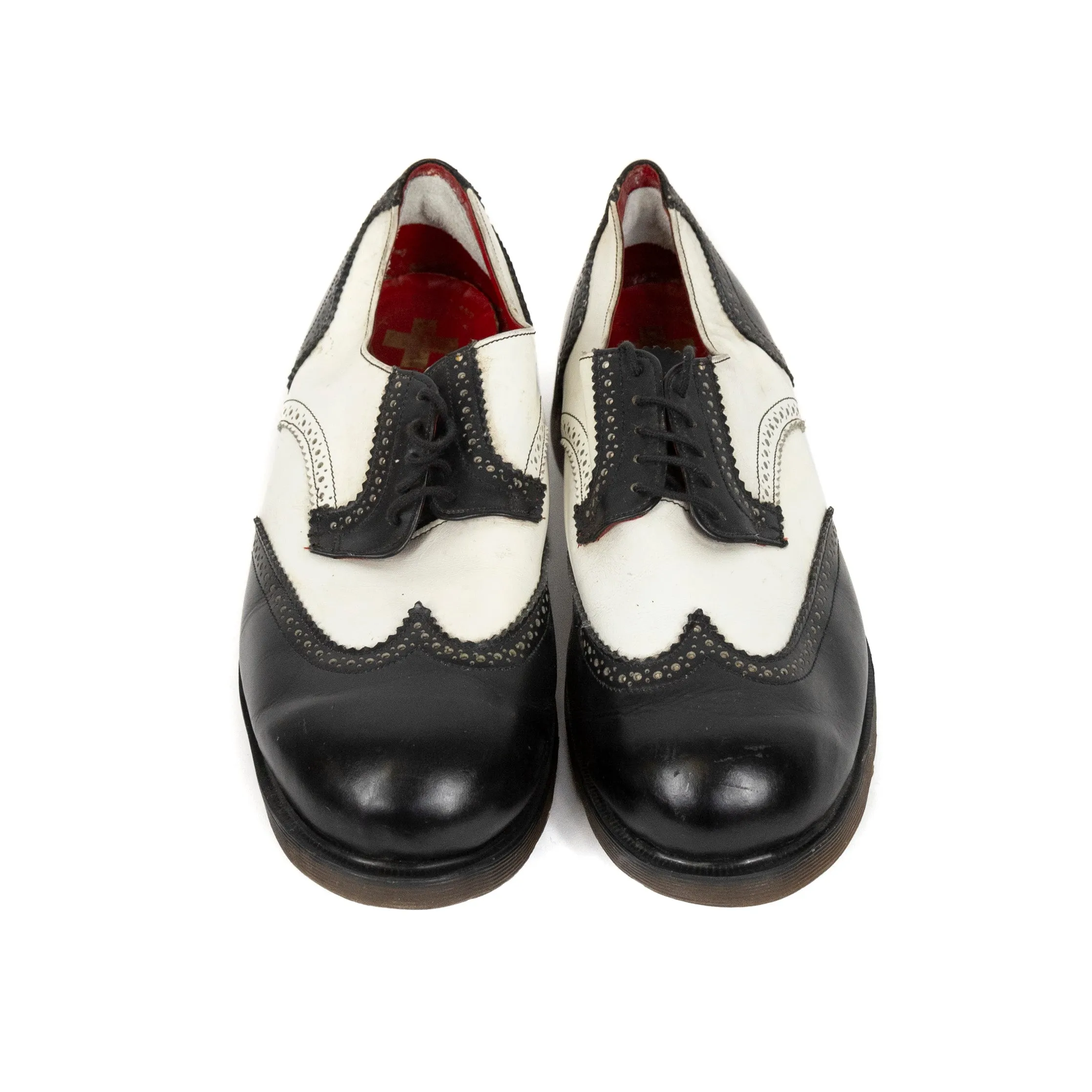 Doc Martens 'D.M. Raiders' Black and White Leather Brogues