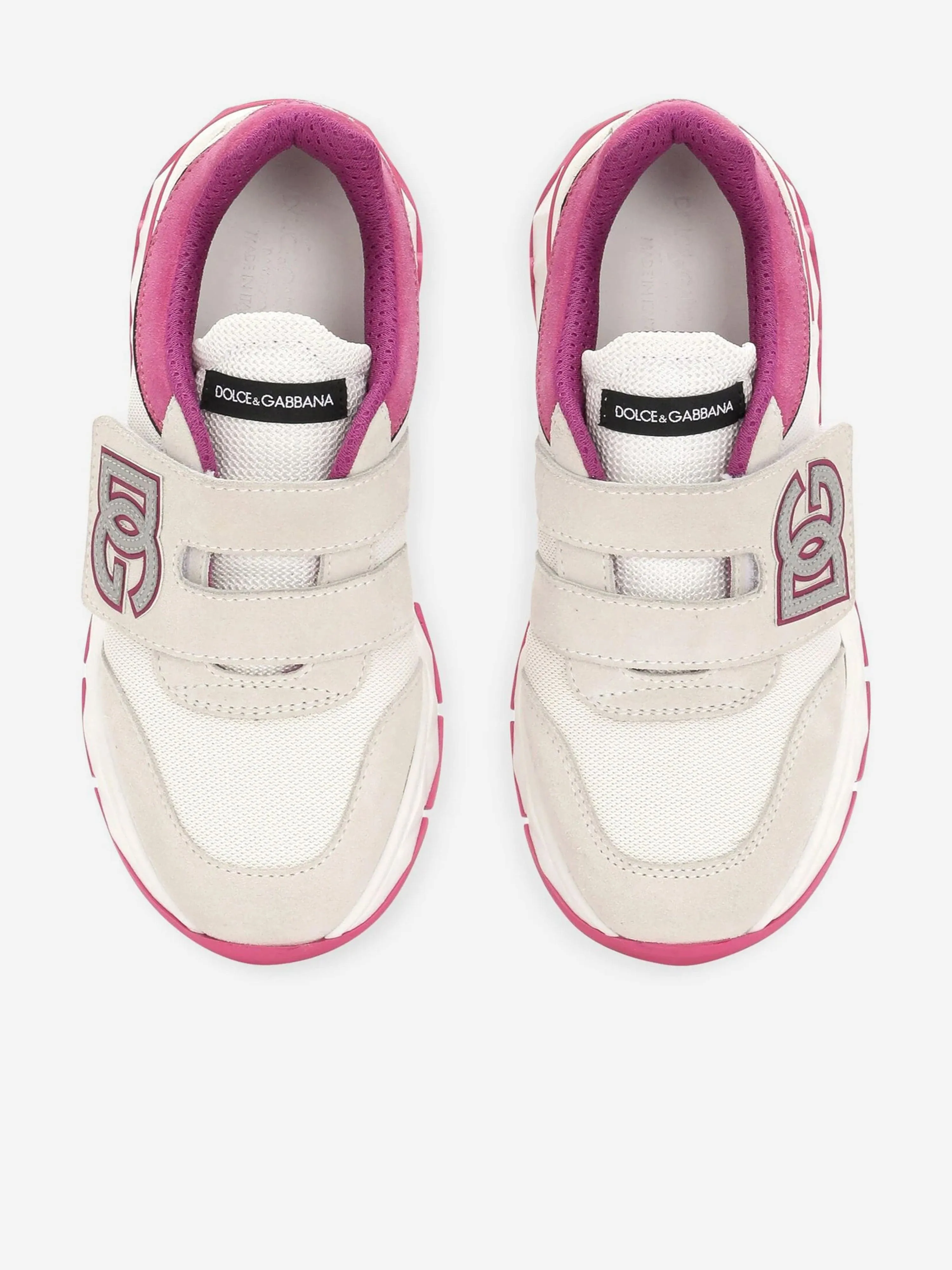 Dolce & Gabbana Girls Logo Trainers in White