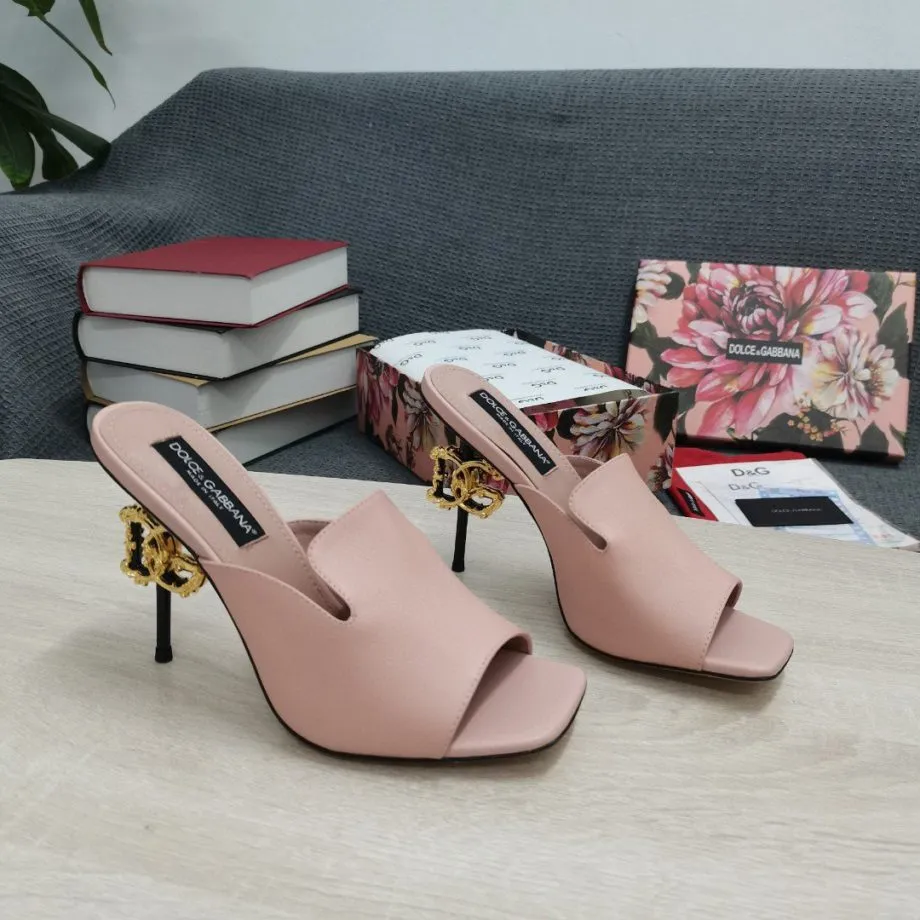 DolGa Lguana-Print Mules Pink For Women DG Shoes